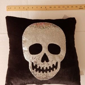 Velvet Skeleton sequins pillow